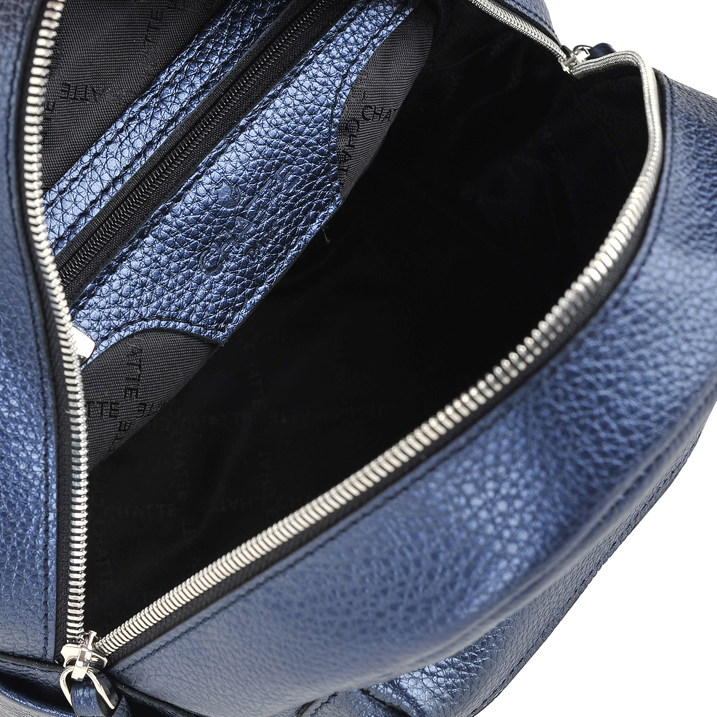 Женский рюкзак из натуральной металлизированной кожи Chatte Marseille