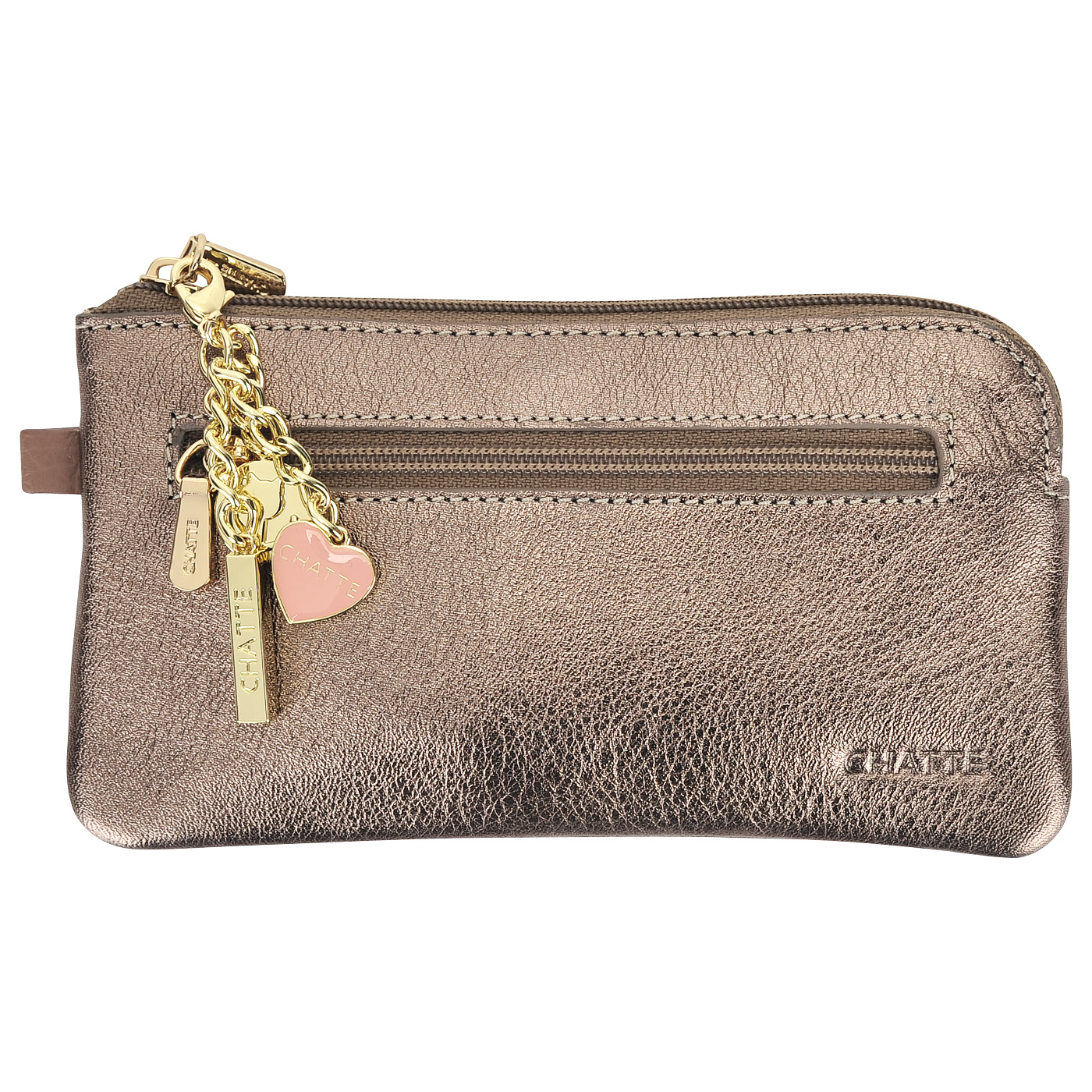 Chatte Женская кожаная ключница на молнии