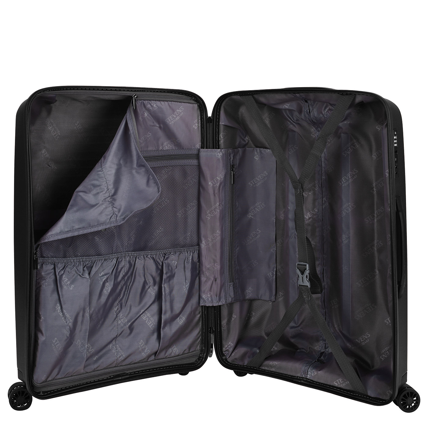 Чемодан средний M из полипропилена с кодовым замком Stevens Sunset