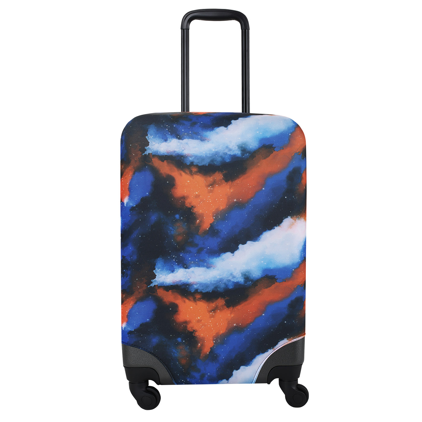 Чехол для чемодана Eberhart Orange, Blue and White Abstract